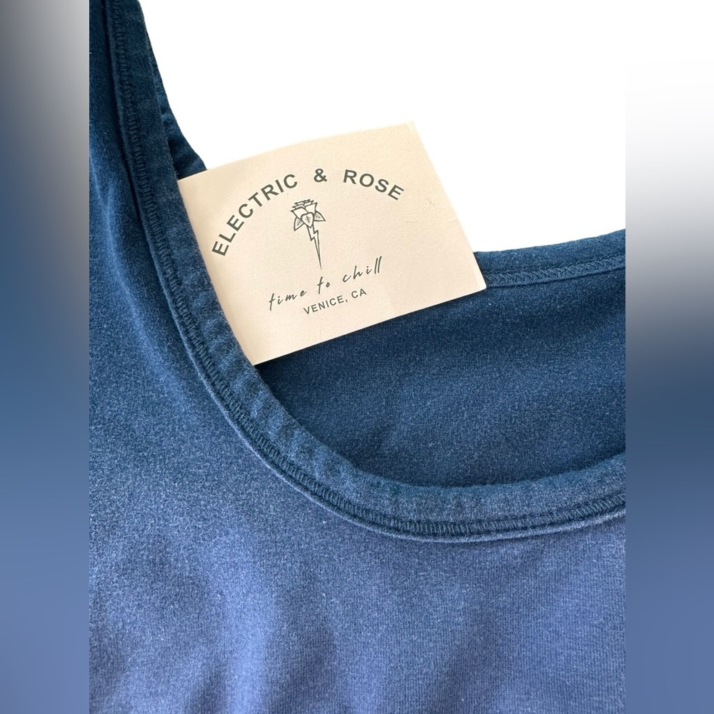 ELECTRIC AND ROSE SPORTS BRA - SUNBLEACH INDIGO BLUE NWT - Picture 5 of 8